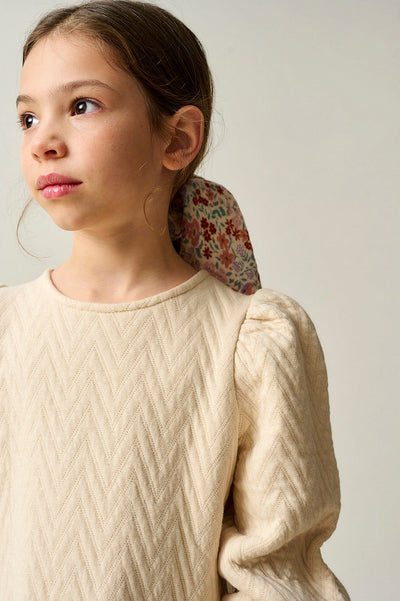 【my little cozmo】【40%OFF】Quilted zigzag dress Stone ワンピース 2Y,4Y（Sub Image-4） | Coucoubebe/ククベベ