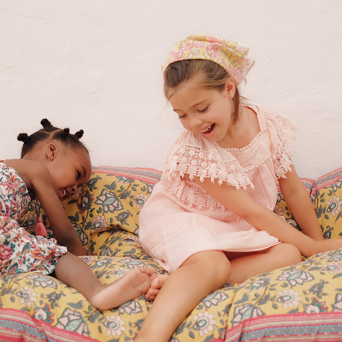【LOUISE MISHA】【40％off】DRESS BELINA CHAMALLOW　刺繍ワンピース ピンク  | Coucoubebe/ククベベ
