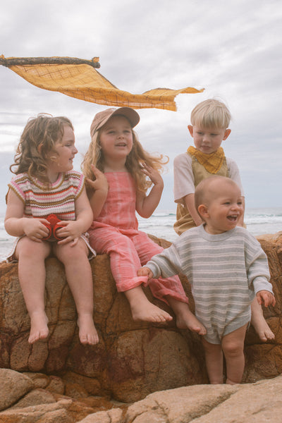 【GROWN】Organic Sunshine Stripe Knit Top ニット 6-12m,12-18m,18-24m,2-3y,3-4y（Sub Image-10） | Coucoubebe/ククベベ