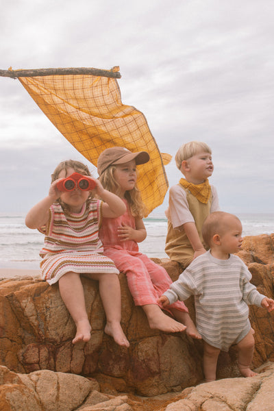【GROWN】Organic Sunshine Stripe Knit Top ニット 6-12m,12-18m,18-24m,2-3y,3-4y（Sub Image-11） | Coucoubebe/ククベベ