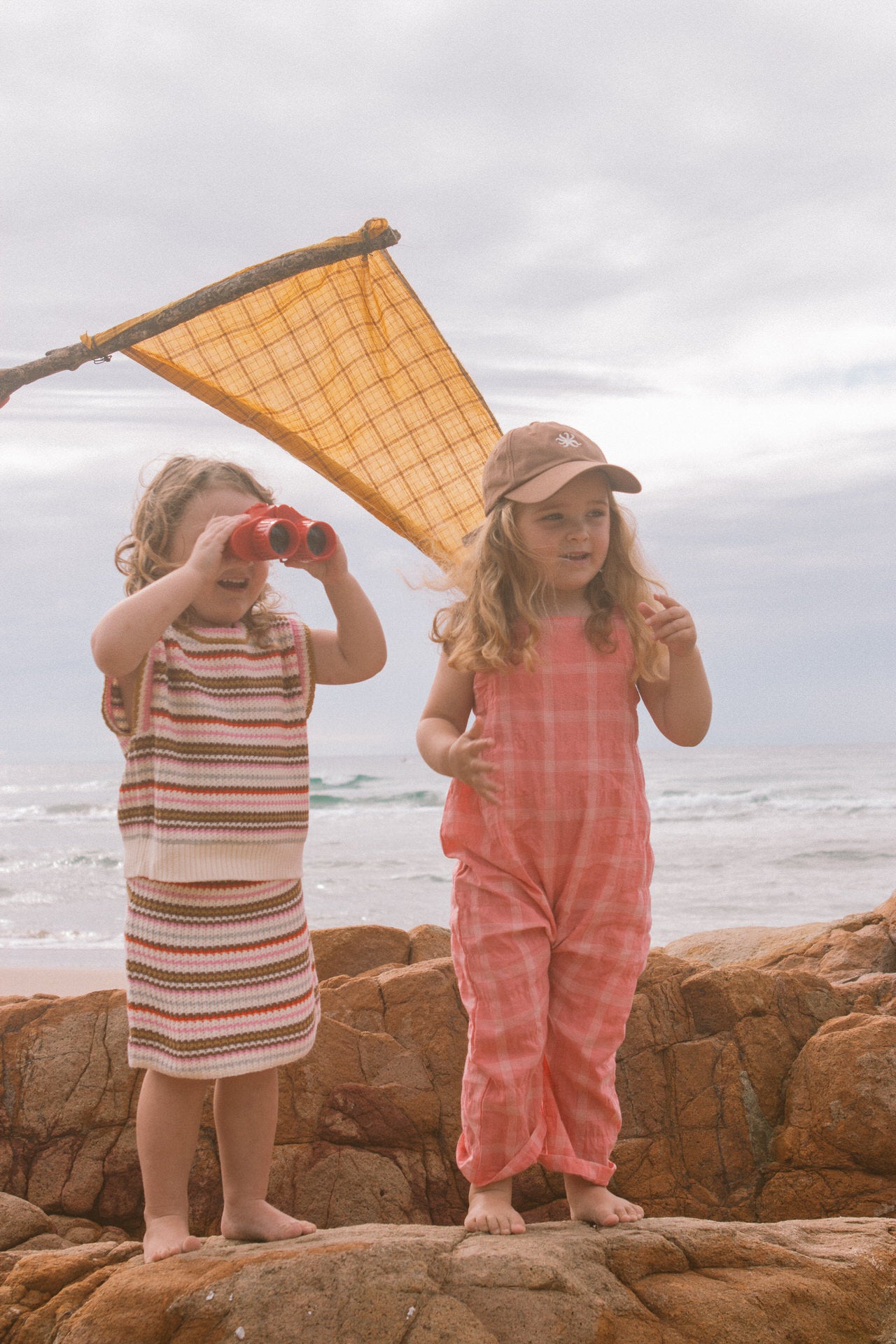 【GROWN】Cotton Check Playsuit  オーバーオール 12-18m,18-24m,2-3y,3-4y  | Coucoubebe/ククベベ
