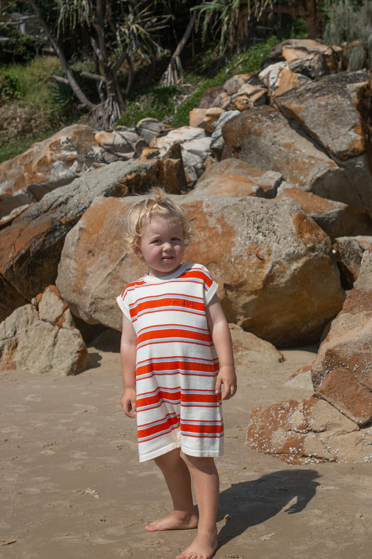 【GROWN】Island Stripe Playsuit ロンパース 6-12m,12-18m  | Coucoubebe/ククベベ