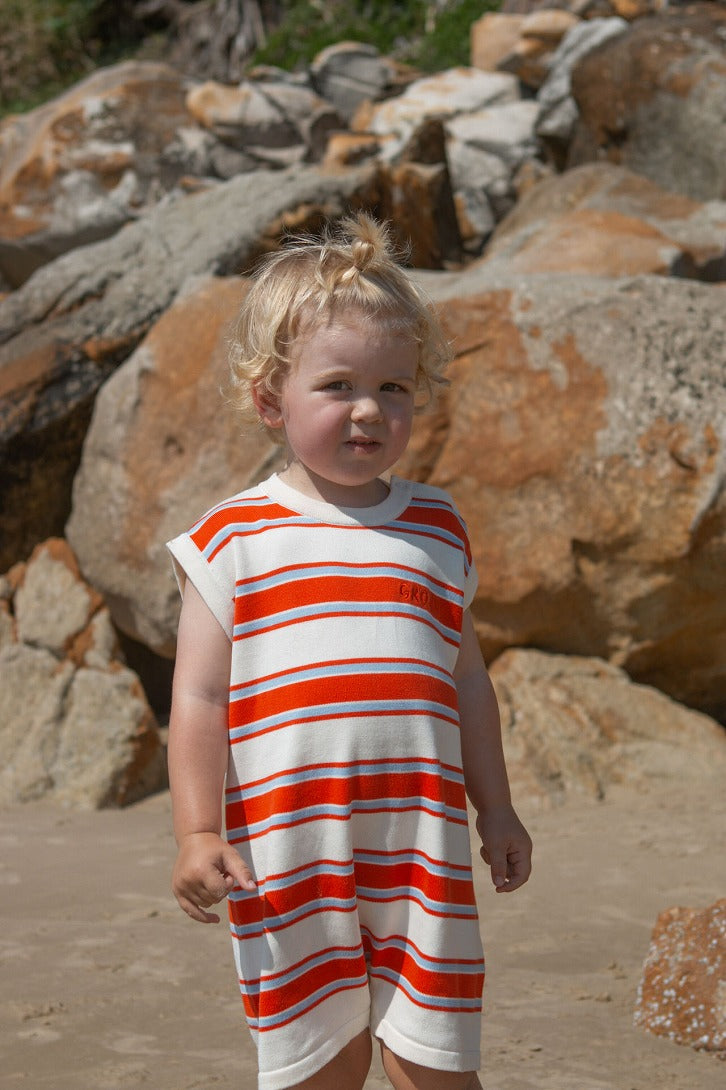 【GROWN】Island Stripe Playsuit ロンパース 6-12m,12-18m  | Coucoubebe/ククベベ