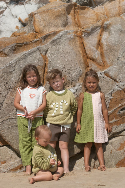 【GROWN】Candy Cane Christmas Jumper Olive ニット 12-18m,18-3y,3-6y（Sub Image-5） | Coucoubebe/ククベベ