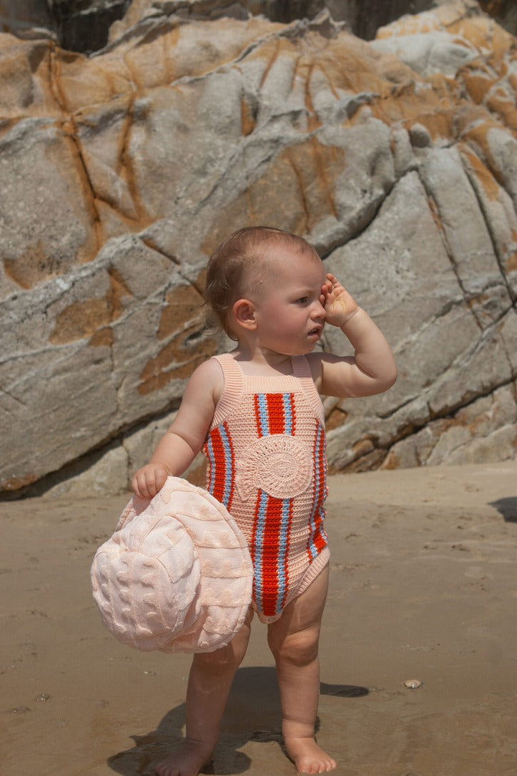 【GROWN】Island Stripe Shell Singletsuit ロンパース 3-6m,6-12m,12-18m  | Coucoubebe/ククベベ