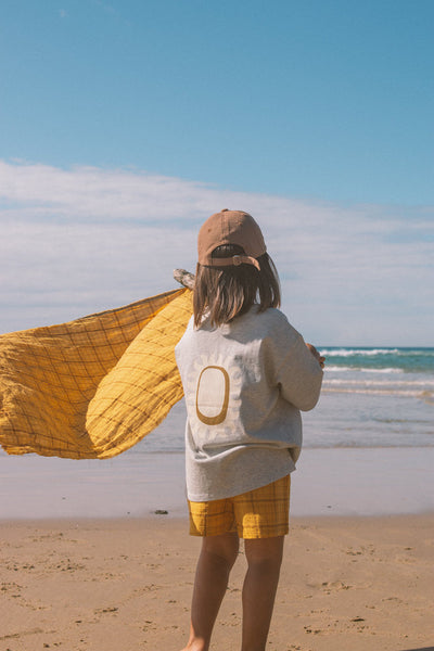 【GROWN】Organic Sunshine Tee Grey Marle Tシャツ 12-18m,18-24m,2-3y,3-4y（Sub Image-7） | Coucoubebe/ククベベ