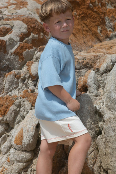 【GROWN】French Terry Sardine Short Milk ショーツ 12-18m,18-24m,2-3y,3-4y（Sub Image-7） | Coucoubebe/ククベベ