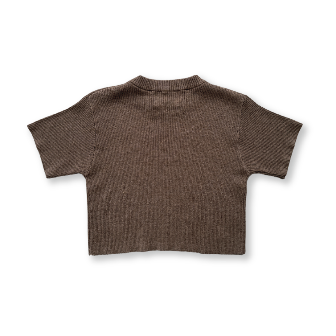 【GROWN】Fishing Club Rib Tee Mud Tシャツ 12-18m,18-24m,2-3y,3-4y  | Coucoubebe/ククベベ