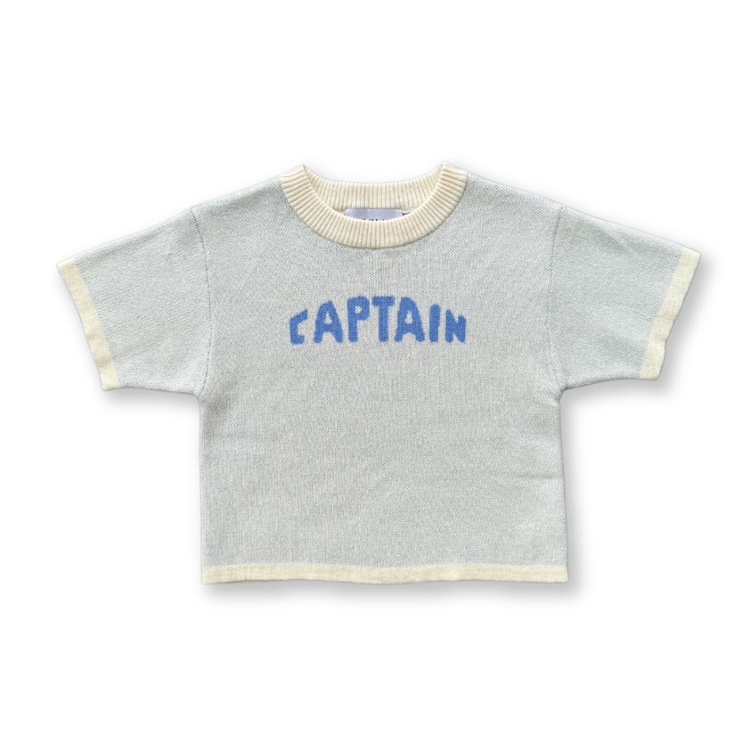 【GROWN】Captain Tee Milk Tシャツ 12-18m,18-24m,2-3y,3-4y  | Coucoubebe/ククベベ