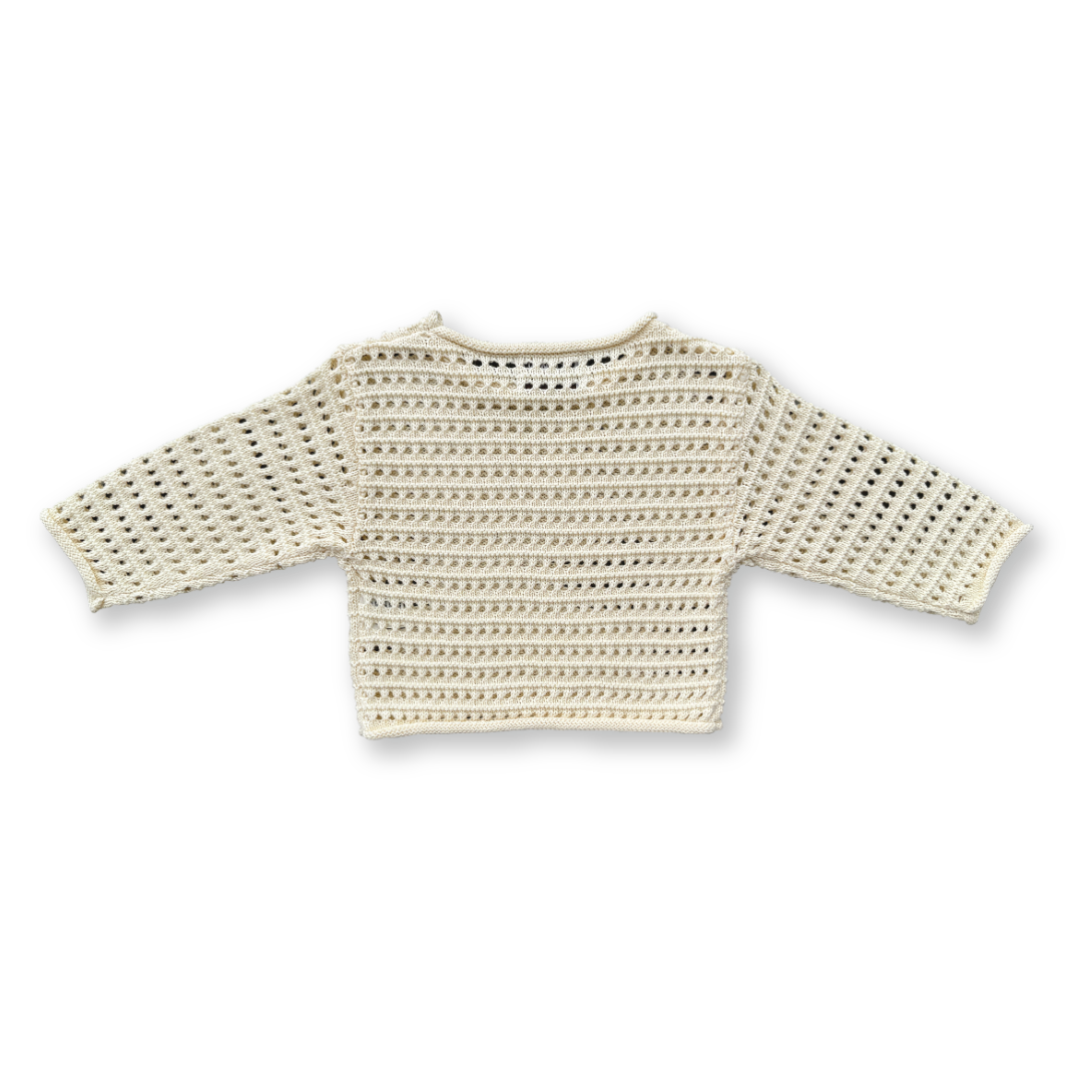 【GROWN】Summer Knit Pull Over Milk サマーニット 12-18m,18-24m,2-3y,3-4y  | Coucoubebe/ククベベ