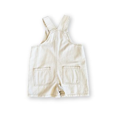 【GROWN】Organic Everyday Twill Short Overalls Milk オーバーオール 6-12m,12-18m,18-24m,2-3y,3-4y（Sub Image-2） | Coucoubebe/ククベベ