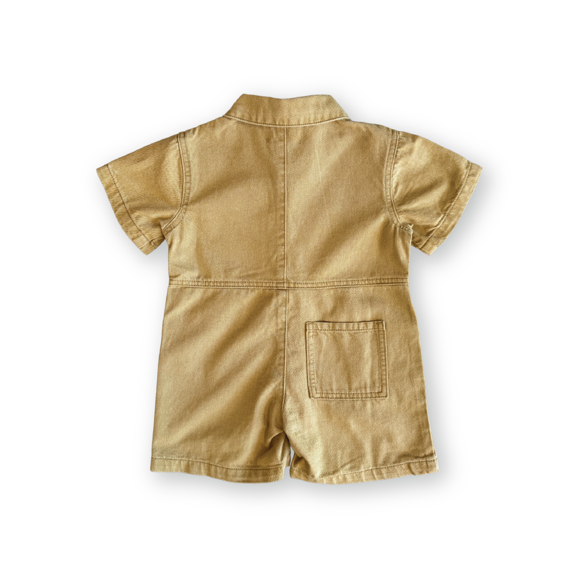 【GROWN】Organic Summer Short Boilersuit Mustard ボーラースーツ 6-12m,12-18m,18-24m,2-3y  | Coucoubebe/ククベベ