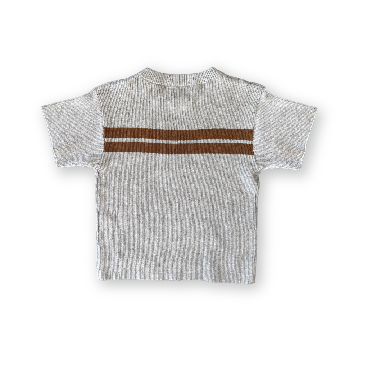 【GROWN】Organic Twin Striped Ribbed Knit Tee Tシャツ 12-18m,18-24m,2-3y,3-4y  | Coucoubebe/ククベベ