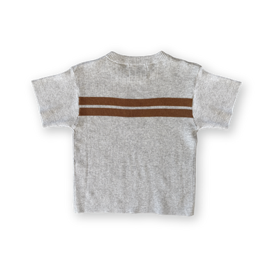 【GROWN】Organic Twin Striped Ribbed Knit Tee Tシャツ 12-18m,18-24m,2-3y,3-4y（Sub Image-2） | Coucoubebe/ククベベ