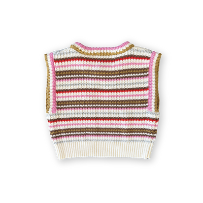 【GROWN】Organic Sunshine Stripe Knit Top ニット 6-12m,12-18m,18-24m,2-3y,3-4y（Sub Image-2） | Coucoubebe/ククベベ