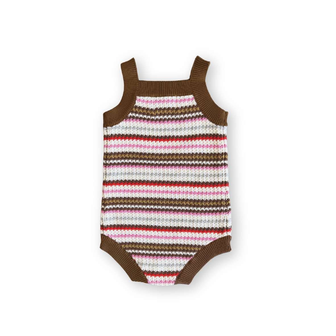 【GROWN】Organic Sunshine Stripe Knit Romper ロンパース 3-6m,6-12m,12-18m  | Coucoubebe/ククベベ