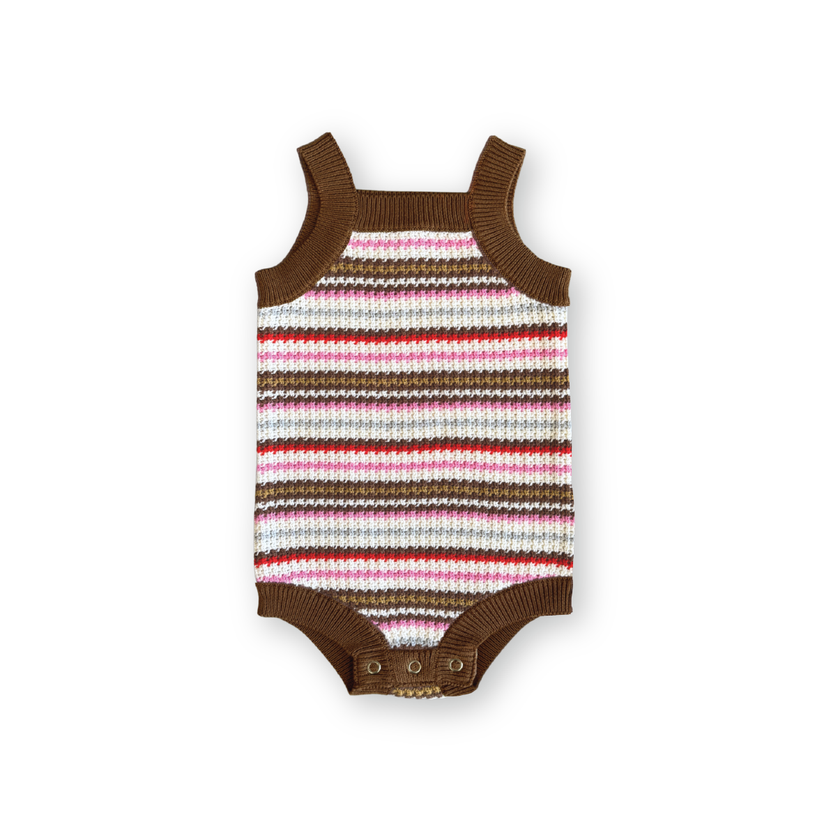 【GROWN】Organic Sunshine Stripe Knit Romper ロンパース 3-6m,6-12m,12-18m  | Coucoubebe/ククベベ