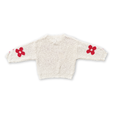【GROWN】Knitted Posy Pull Over Milk ニット 12-18m,18-24m,2-3y（Sub Image-2） | Coucoubebe/ククベベ
