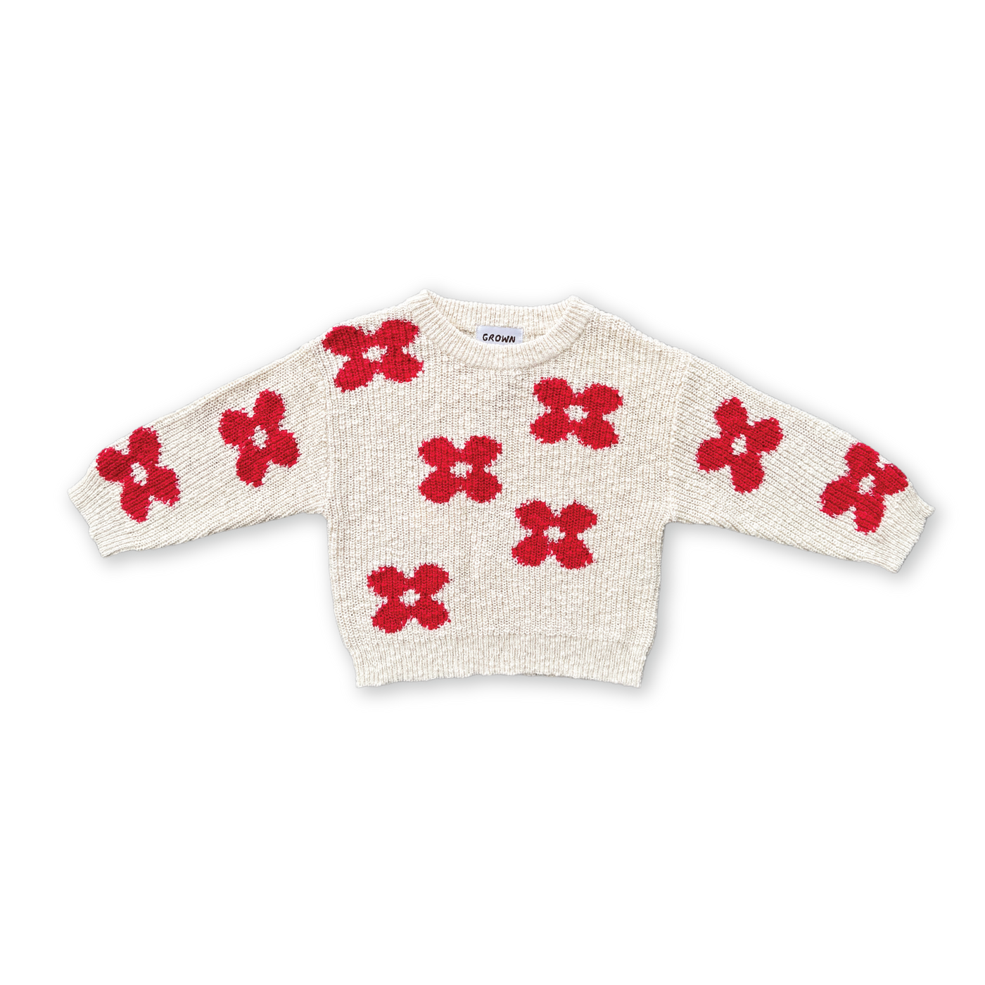 【GROWN】Knitted Posy Pull Over Milk ニット 12-18m,18-24m,2-3y  | Coucoubebe/ククベベ