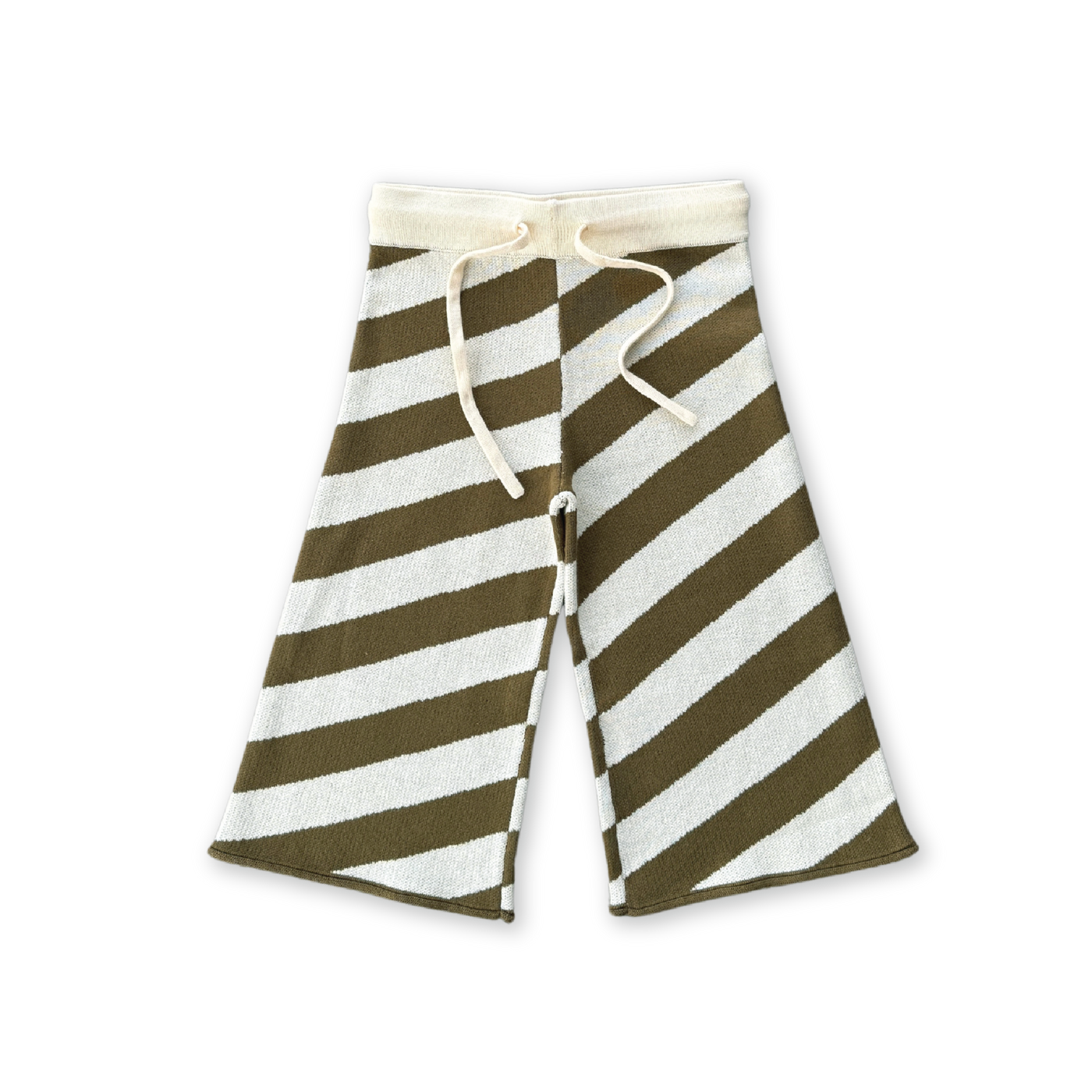 【GROWN】Diagonal Stripe Knit Flares Coffee パンツ 6-12m,12-18m,18-24m,2-3y  | Coucoubebe/ククベベ