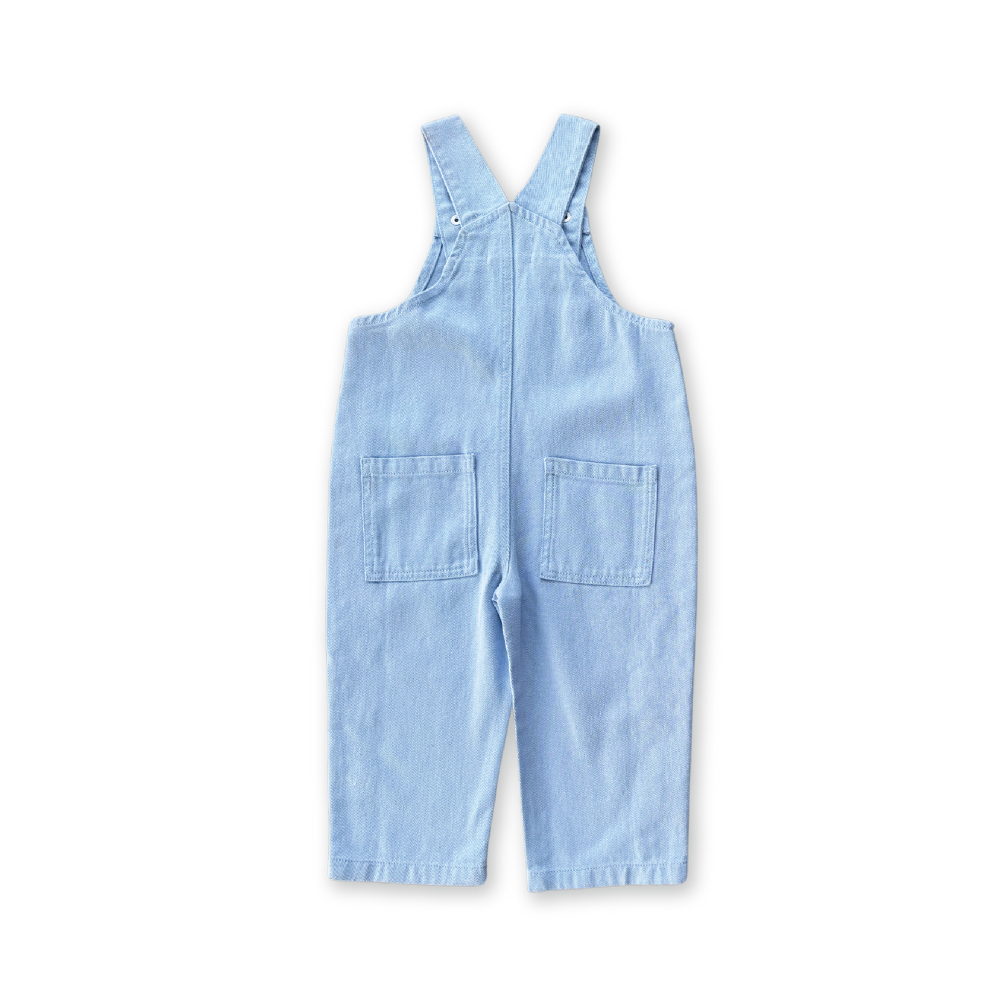 【GROWN】Organic Embroidery Posy Overalls Ice Blue オーバーオール 6-12m,12-18m,18-24m,2-3y  | Coucoubebe/ククベベ
