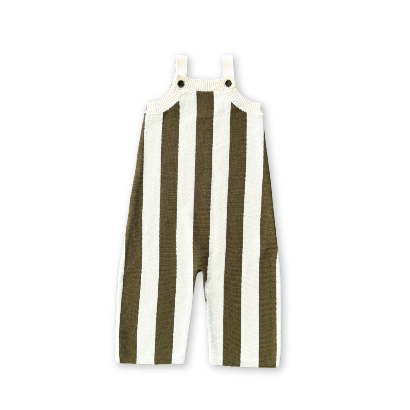 【GROWN】Vertical Stripe Knit Overalls Coffee オーバーオール 6-12m,12-18m,18-24m,2-3y  | Coucoubebe/ククベベ