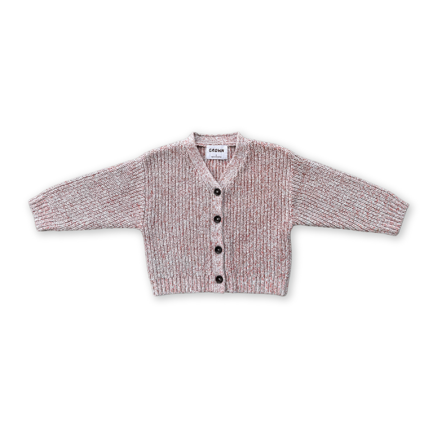 【GROWN】Twisted Chunky Rib Cardigan Mist カーディガン 12-18m,18-24m,2-3y  | Coucoubebe/ククベベ