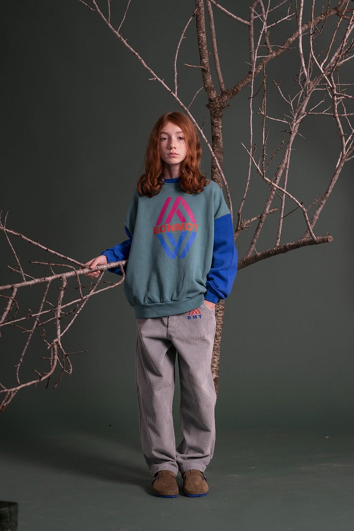 【bonmot organic】Sweatshirt Bonmot rhombus Greenlake スウェット 12-18m,2-3Y,4-5Y,6-7Y  | Coucoubebe/ククベベ