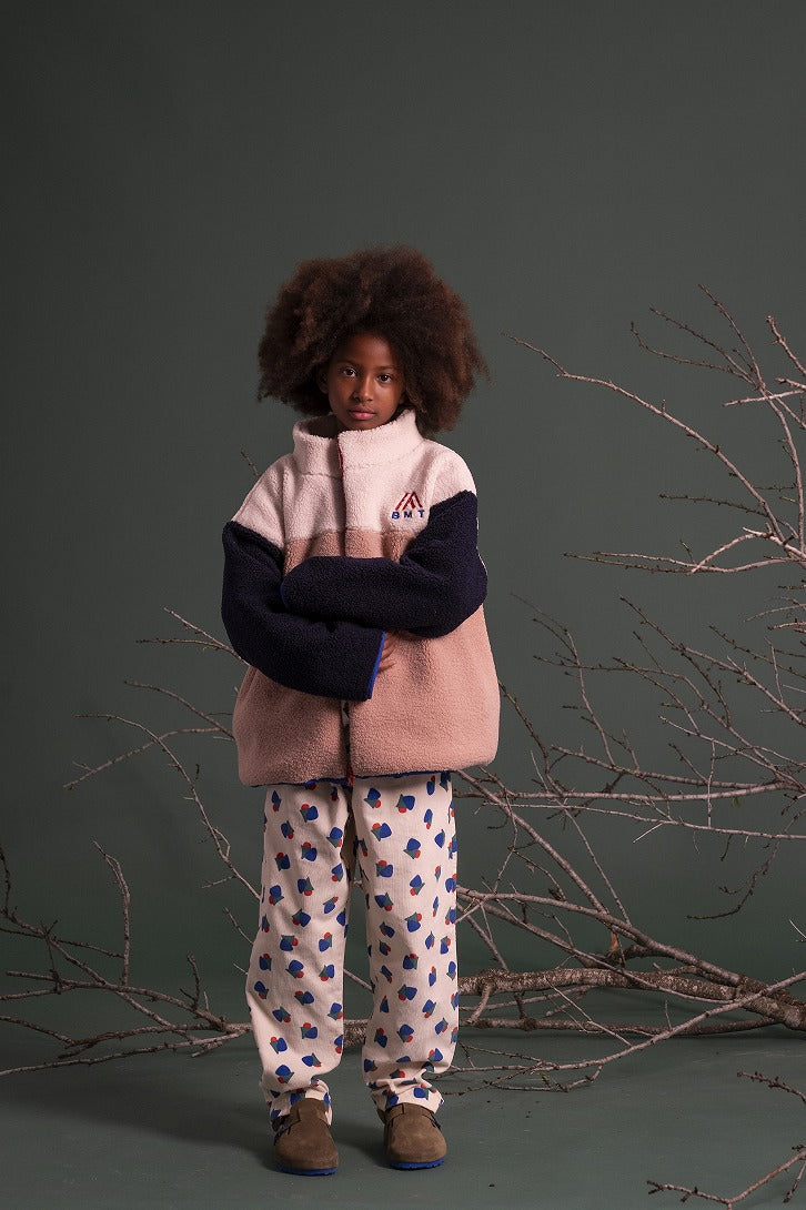 【bonmot organic】Snow coat color block Dusty pink コート 2-3Y,4-5Y,6-7Y  | Coucoubebe/ククベベ