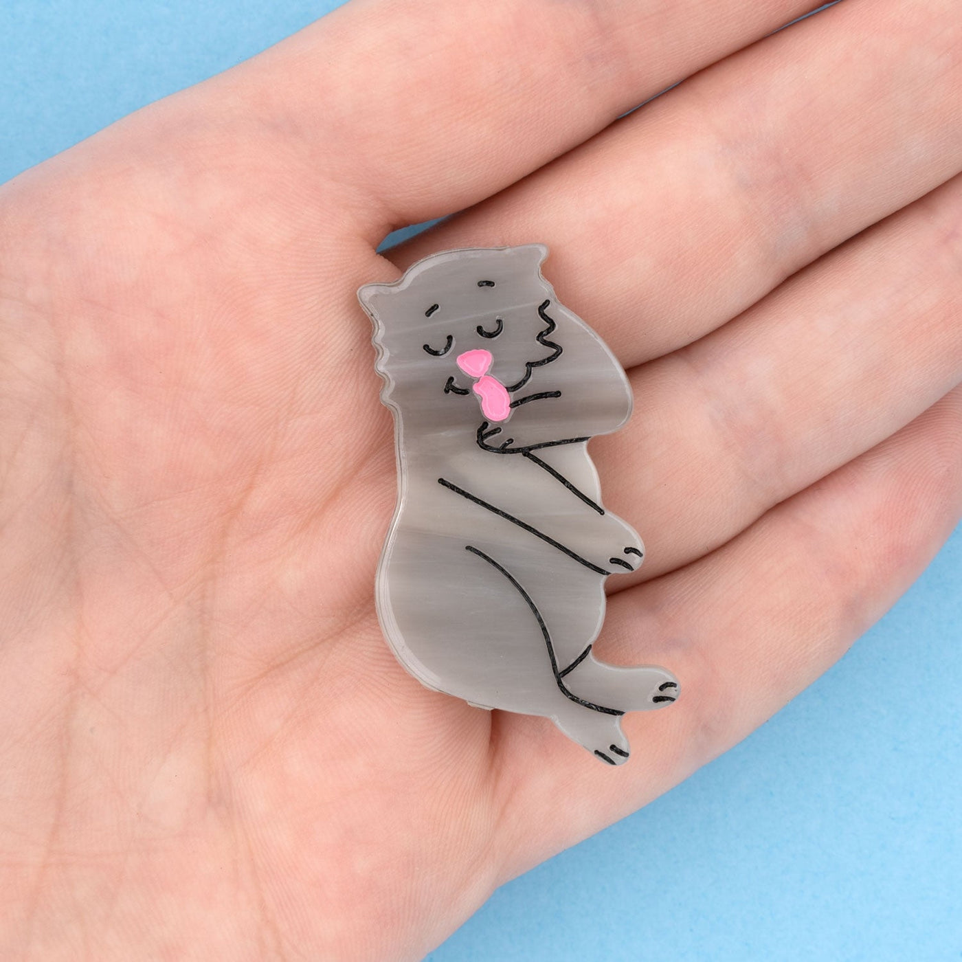 【Coucou Suzette】Grey Cat Hair Clip グレーの猫ヘアクリップ  | Coucoubebe/ククベベ