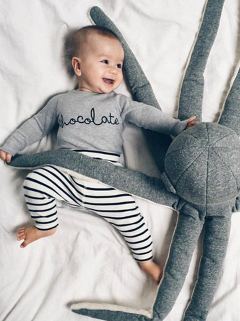 organic zoo】Grey Melange Chocolate Bodysuit ロンパース 0-3M