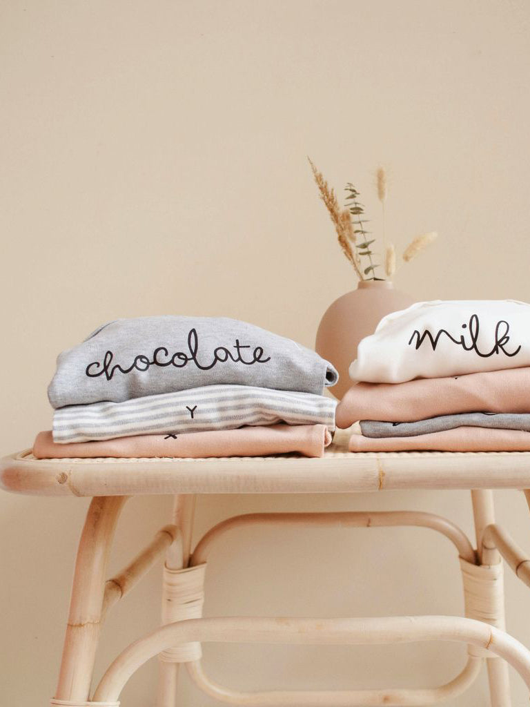 【organic zoo】Grey Melange Chocolate Playsuit ロンパース 0-3M,3-6M,6-12M  | Coucoubebe/ククベベ