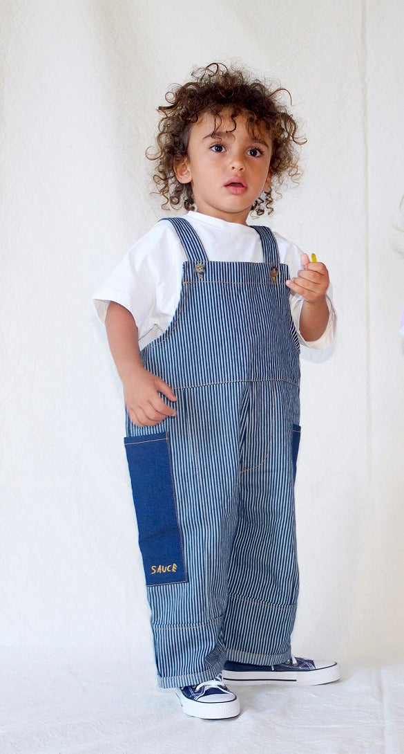 【SAUCE mini】Groove Overall STRIPE オーバーオール 1Y,2Y,3Y,4Y  | Coucoubebe/ククベベ