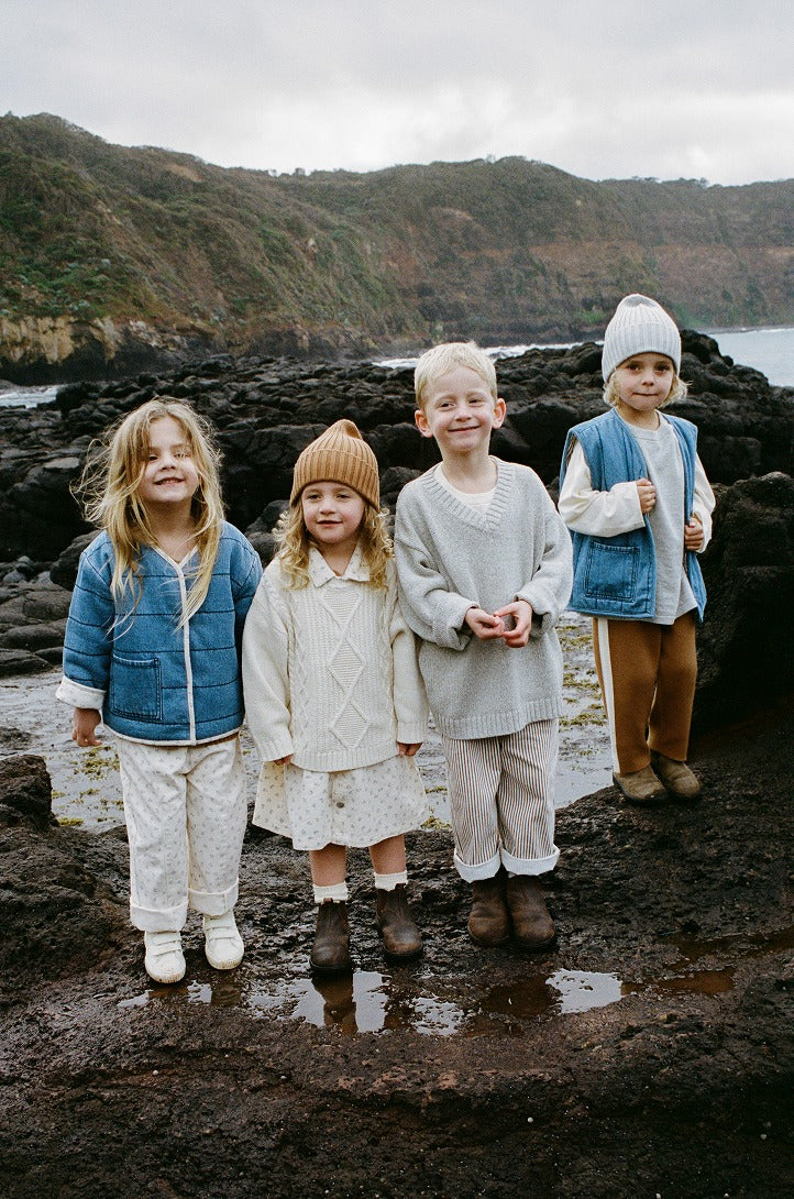 【GROWN】Quilted Reversible Jacket Denim&Garden ジャケット 12-18m,18-24m,2-3y,3-4y  | Coucoubebe/ククベベ