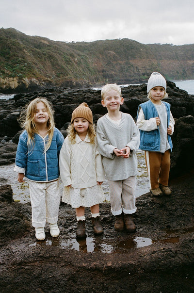 【GROWN】Quilted Reversible Jacket Denim&Garden ジャケット 12-18m,18-24m,2-3y,3-4y（Sub Image-12） | Coucoubebe/ククベベ