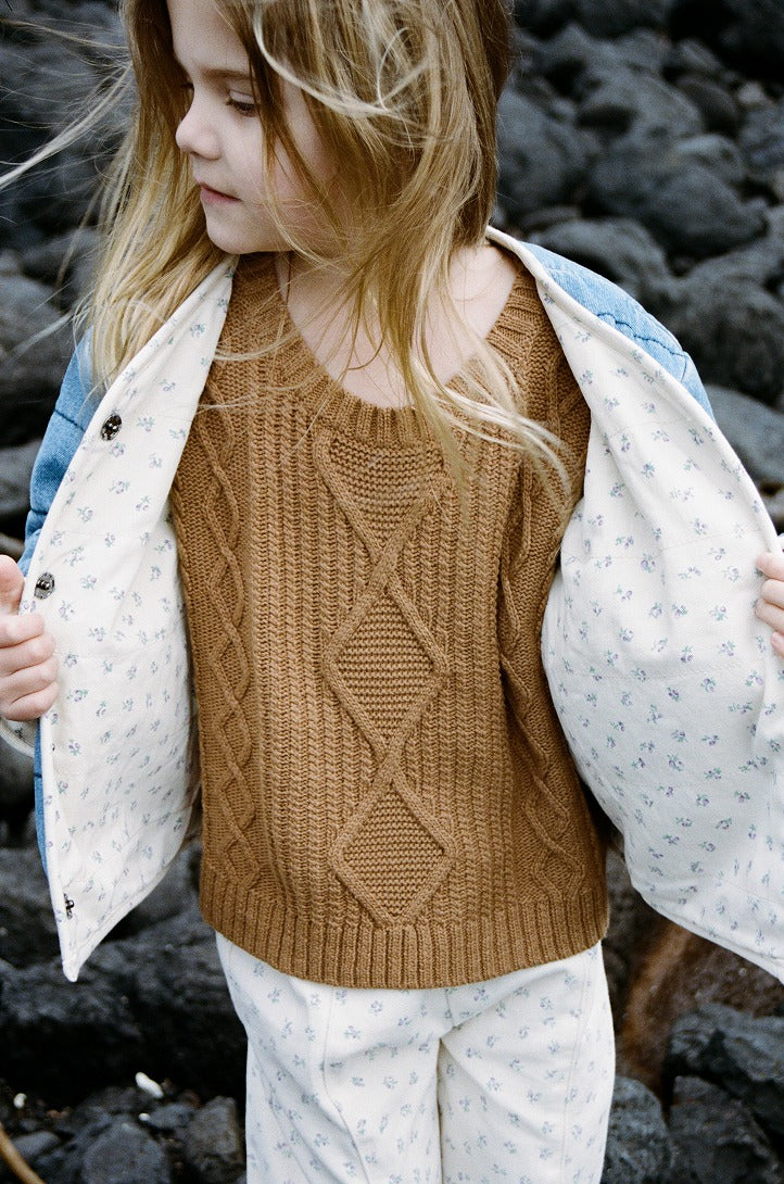 【GROWN】Quilted Reversible Jacket Denim&Garden ジャケット 12-18m,18-24m,2-3y,3-4y  | Coucoubebe/ククベベ