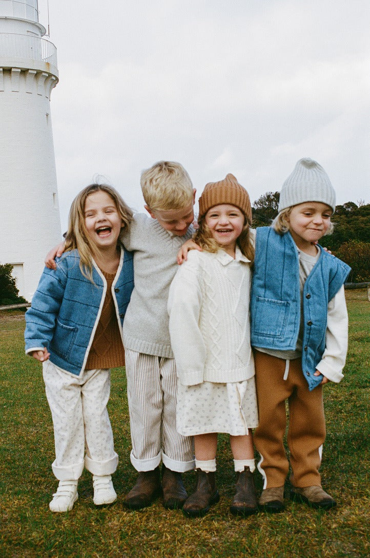 【GROWN】Quilted Reversible Jacket Denim&Garden ジャケット 12-18m,18-24m,2-3y,3-4y  | Coucoubebe/ククベベ