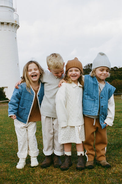 【GROWN】Quilted Reversible Jacket Denim&Garden ジャケット 12-18m,18-24m,2-3y,3-4y（Sub Image-19） | Coucoubebe/ククベベ