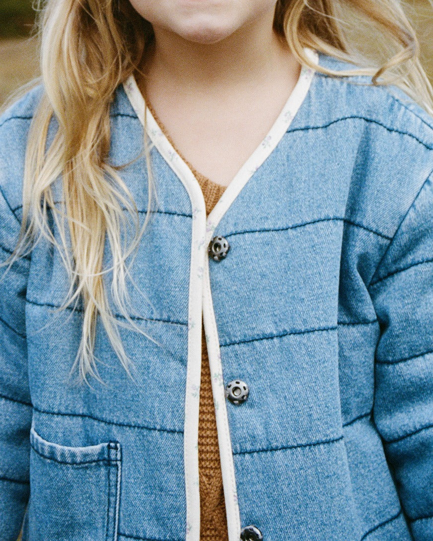【GROWN】Quilted Reversible Jacket Denim&Garden ジャケット 12-18m,18-24m,2-3y,3-4y  | Coucoubebe/ククベベ