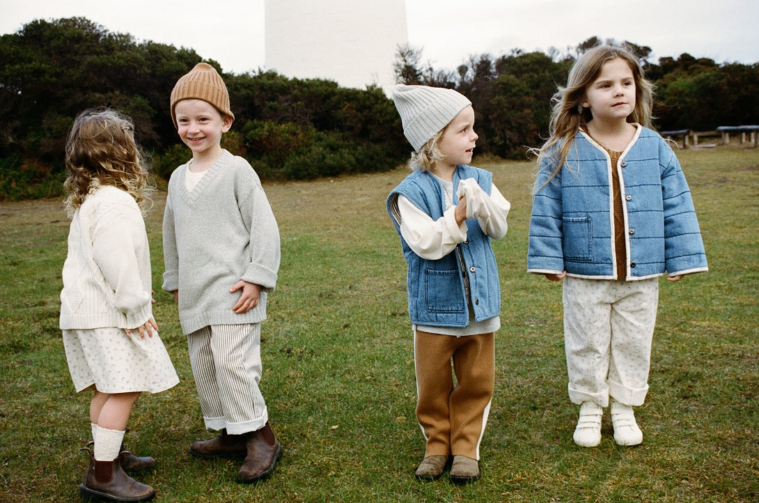 【GROWN】Quilted Reversible Jacket Denim&Garden ジャケット 12-18m,18-24m,2-3y,3-4y  | Coucoubebe/ククベベ