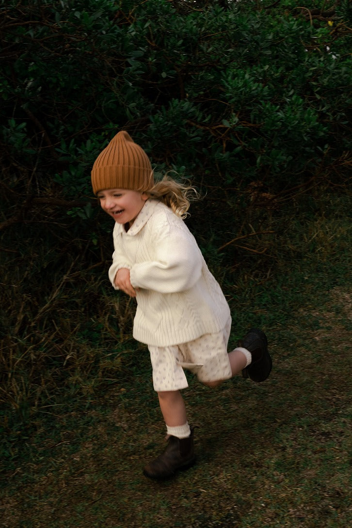 【GROWN】Chunky Cable Knit Pull Over Milk ニット 12-18m,18-24m,2-3y,3-4y  | Coucoubebe/ククベベ