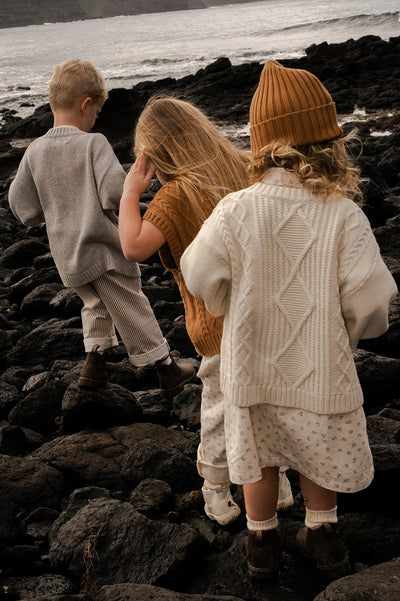 【GROWN】Chunky Cable Knit Pull Over Milk ニット 12-18m,18-24m,2-3y,3-4y（Sub Image-11） | Coucoubebe/ククベベ