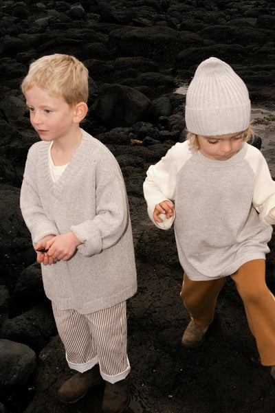 【GROWN】Ribbed Pixie Beanie Grey Marle 帽子 S,M,L（Sub Image-9） | Coucoubebe/ククベベ