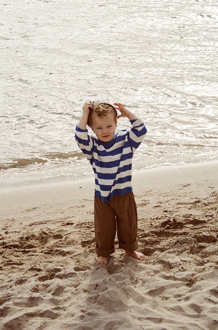 【GROWN】Stripe Long Sleeve Tee Sea Tシャツ 12-18m,18-24m,2-3y  | Coucoubebe/ククベベ