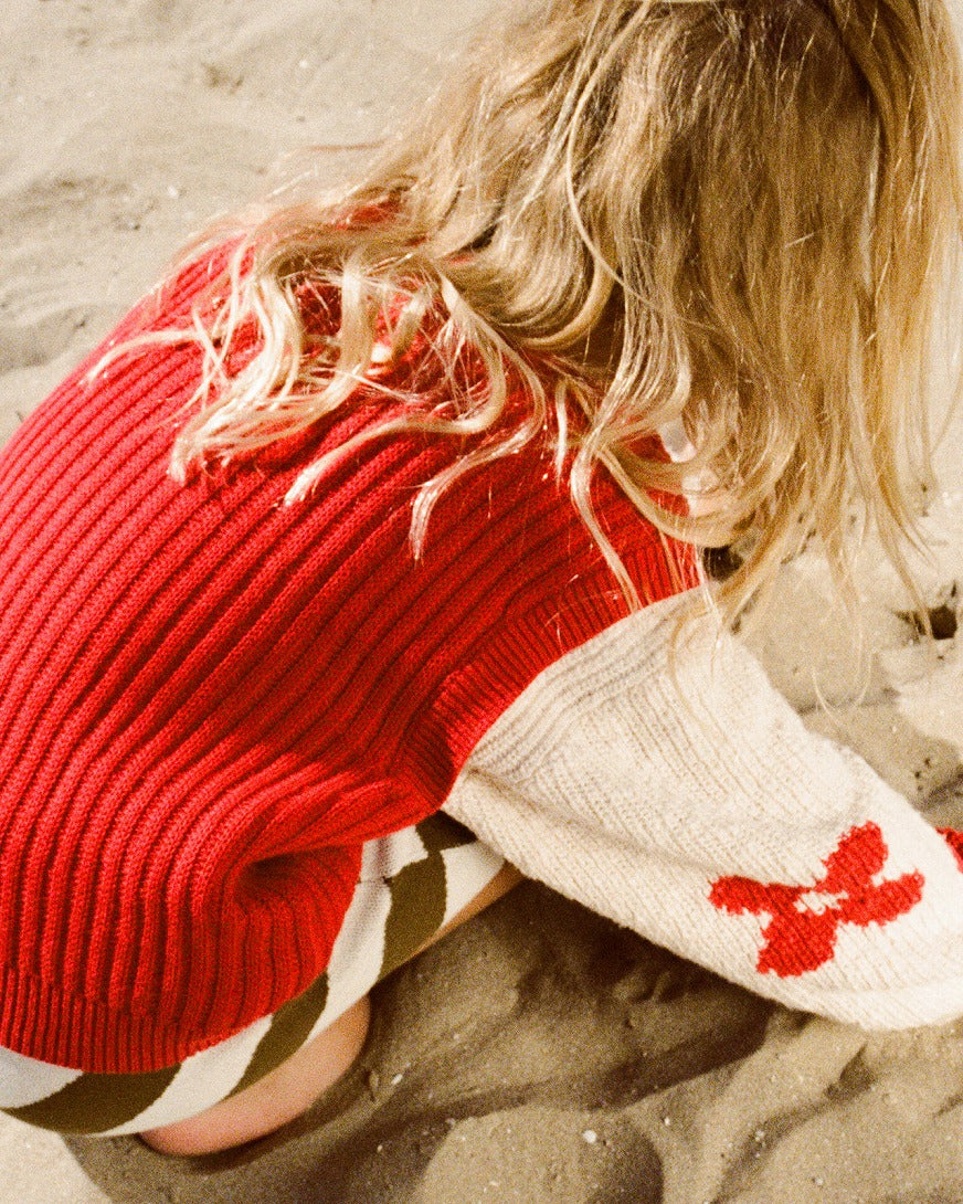 【GROWN】Knitted Posy Pull Over Milk ニット 12-18m,18-24m,2-3y  | Coucoubebe/ククベベ