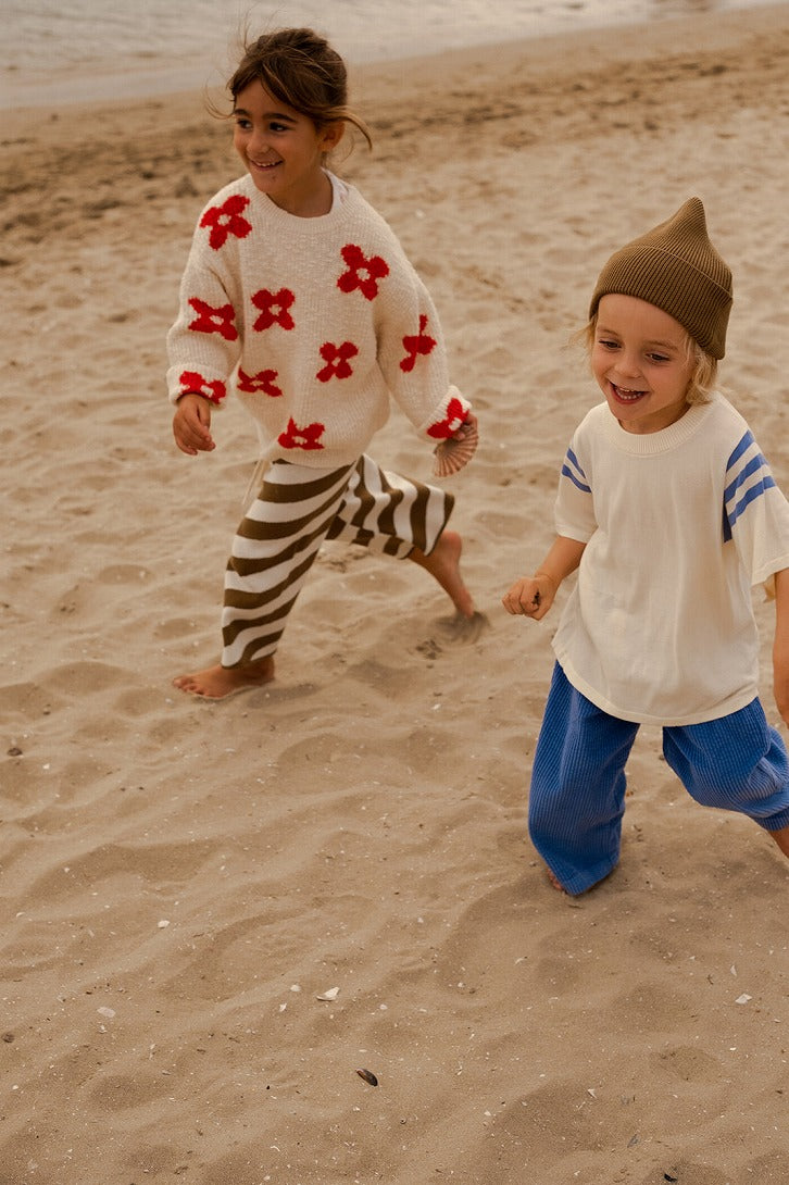 【GROWN】Diagonal Stripe Knit Flares Coffee パンツ 6-12m,12-18m,18-24m,2-3y  | Coucoubebe/ククベベ