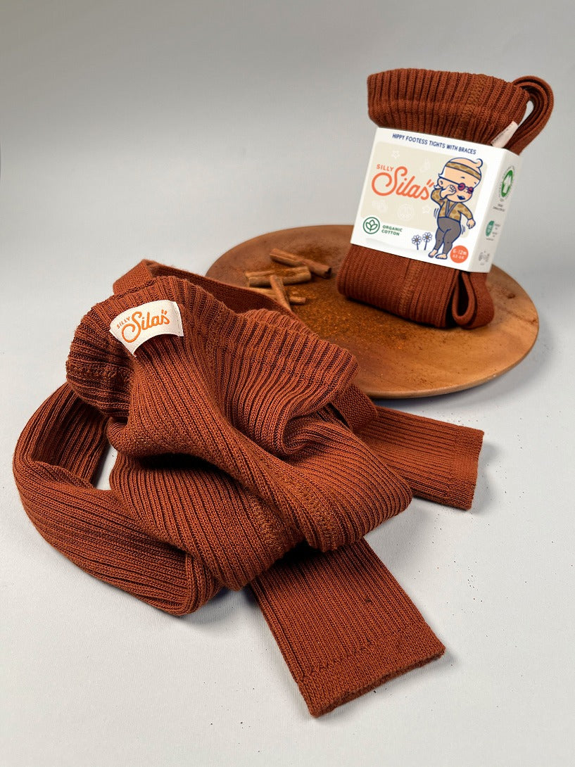 【SILLY Silas】Hippy Tights Cinnamon レギンス 6-12m,1-2y,2-3y  | Coucoubebe/ククベベ