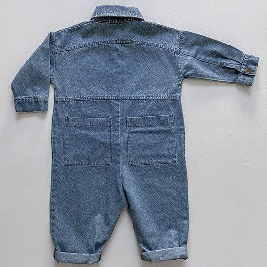 【THE SIMPLE FOLK】The Denim Boiler Suit light denim ボイラースーツ 18-24m,2-3y,3-4y,4-5y  | Coucoubebe/ククベベ