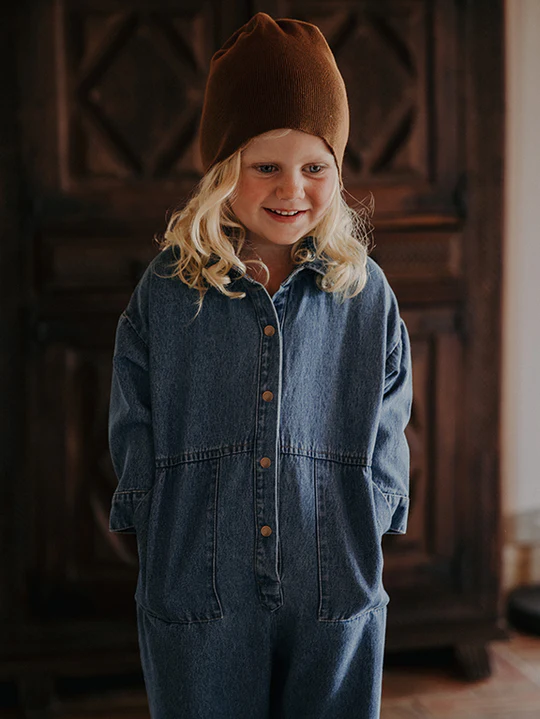 【THE SIMPLE FOLK】The Denim Boiler Suit light denim ボイラースーツ 18-24m,2-3y,3-4y,4-5y  | Coucoubebe/ククベベ