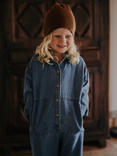 【THE SIMPLE FOLK】The Denim Boiler Suit light denim ボイラースーツ 18-24m,2-3y,3-4y,4-5y（Sub Image-5） | Coucoubebe/ククベベ